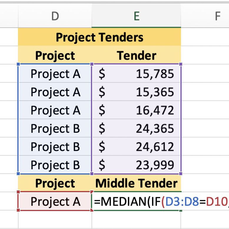 excel for mac 2016 conditional median